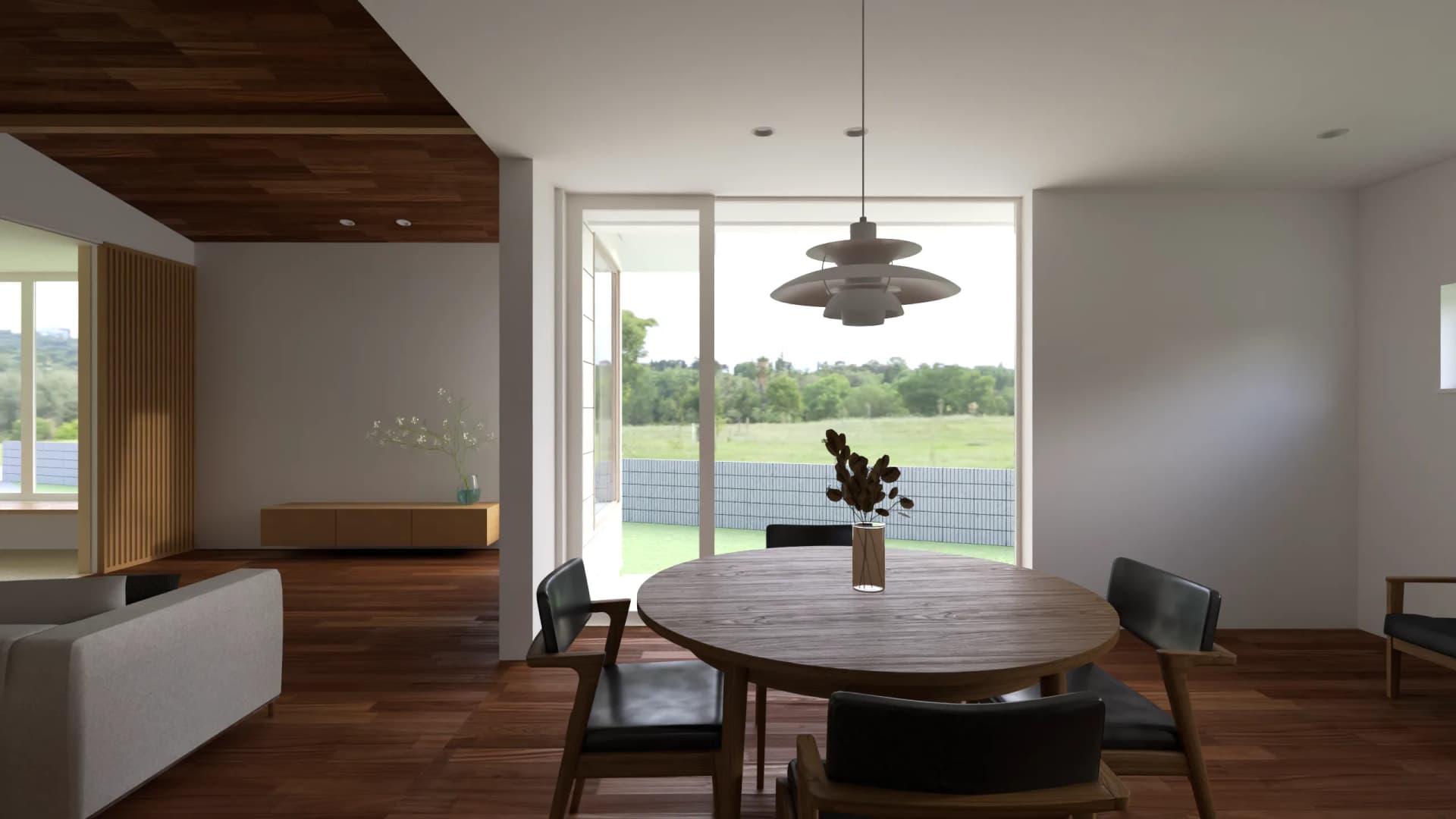 欄間を再利用した建具