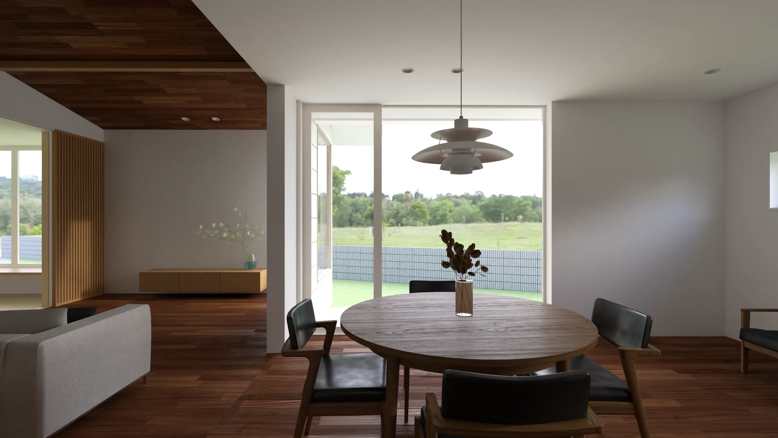 欄間を再利用した建具