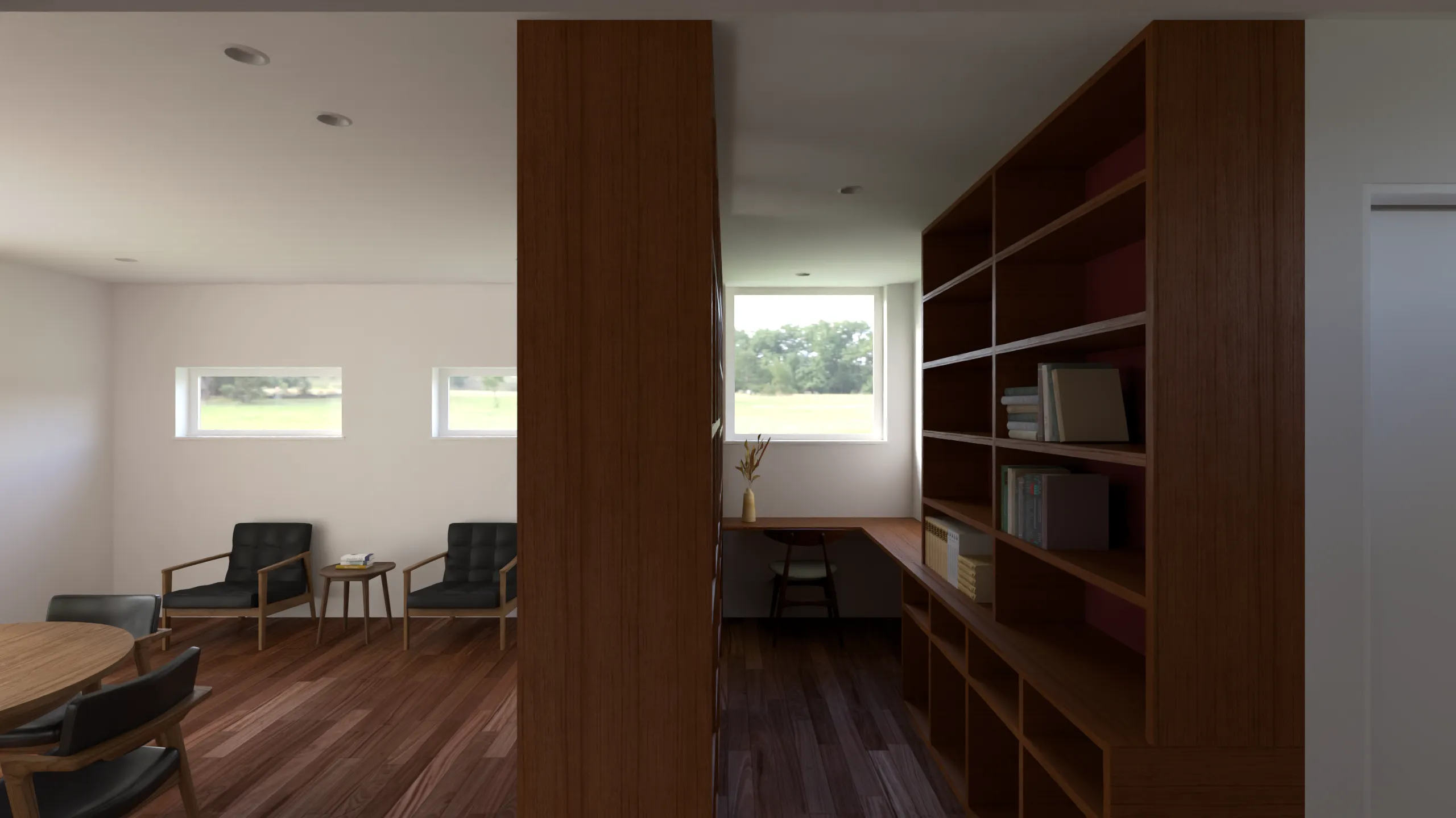 勾配天井のリビング