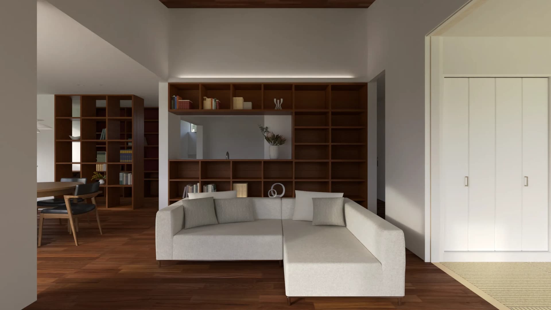 無垢床材のダイニング