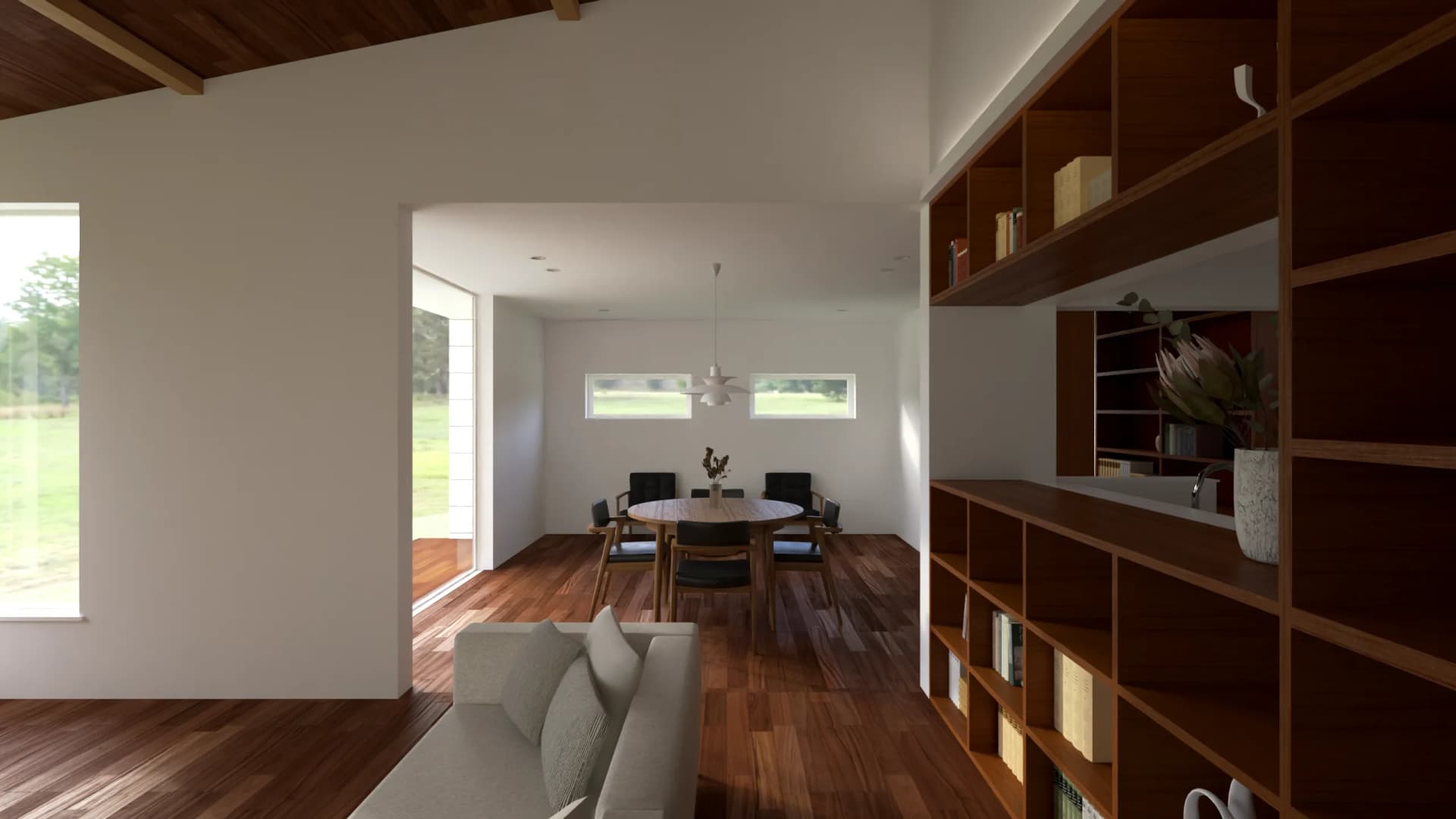 中庭からの眺め