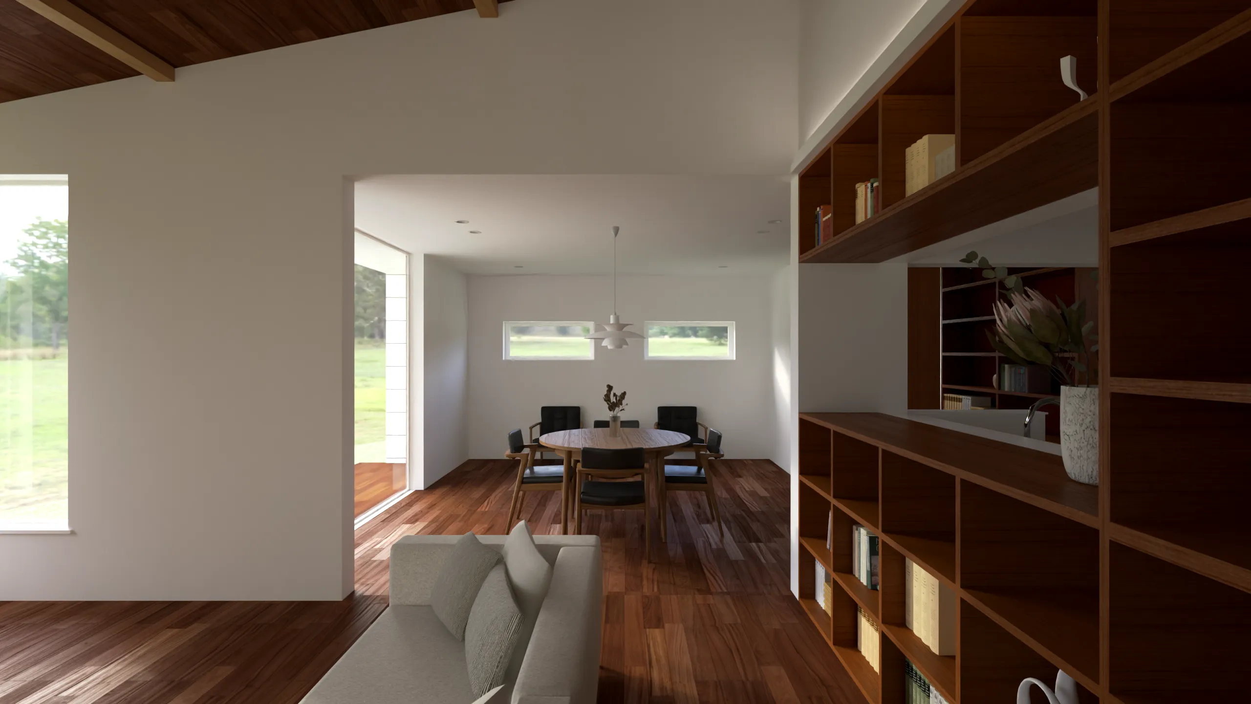 中庭からの眺め